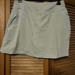 Light Blue Skirt with Pockets